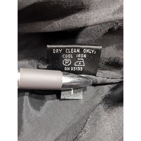 Lafayette 148 Black Wool Blend Ruffle Pleat Collar Office Blazer Jacket, 6P - Picture 6 of 7